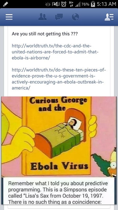conspiracy,facepalm,ebola,the simpsons,failbook