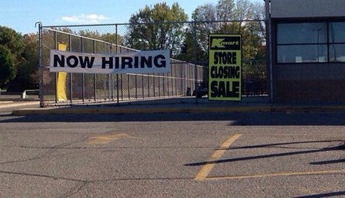 closing,monday thru friday,sign,hiring