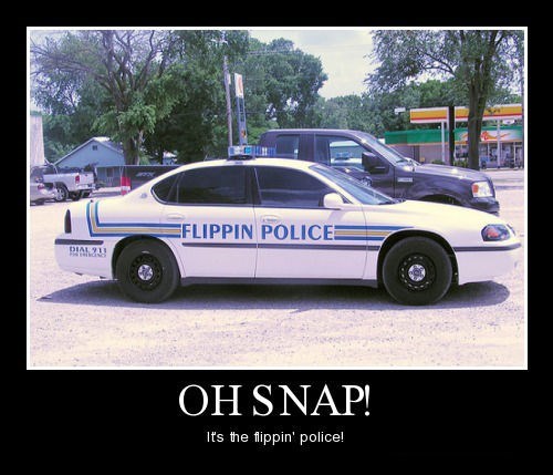 flippin cars funny police