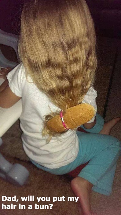 hair hotdog bun dad jokes puns parenting g rated - 8380555264
