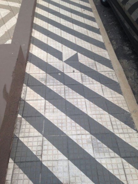 monday thru friday,floor,you had one job,stripes,tiles