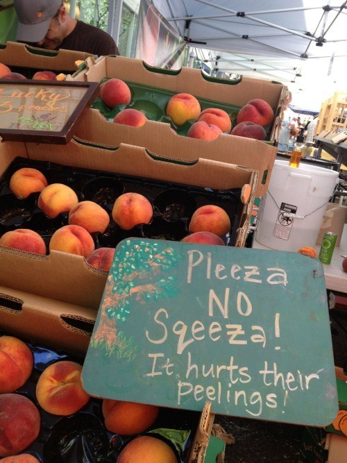 monday thru friday,farmers market,sign,puns,fruit