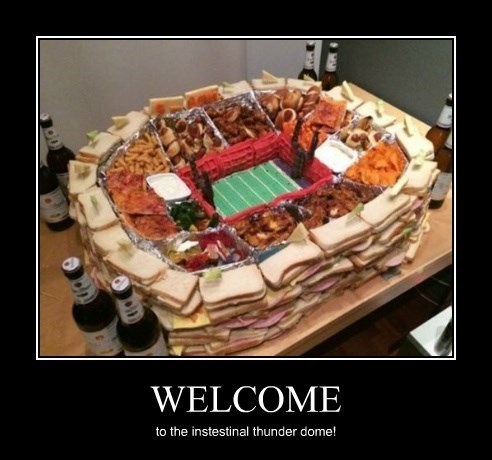 thunder dome welcome food football funny
