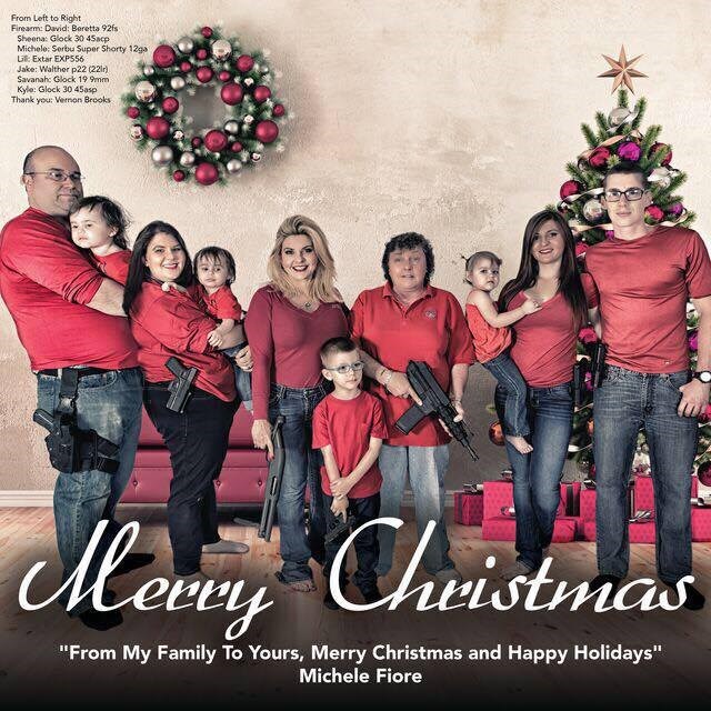 'MERICA of the Day: This Ordinary Family Christmas Card is Packing Some Serious Heat for the Holidays