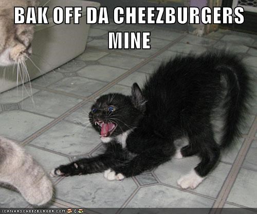 BAK OFF DA CHEEZBURGERS MINE ICANHASCHEEZBURGER.COM