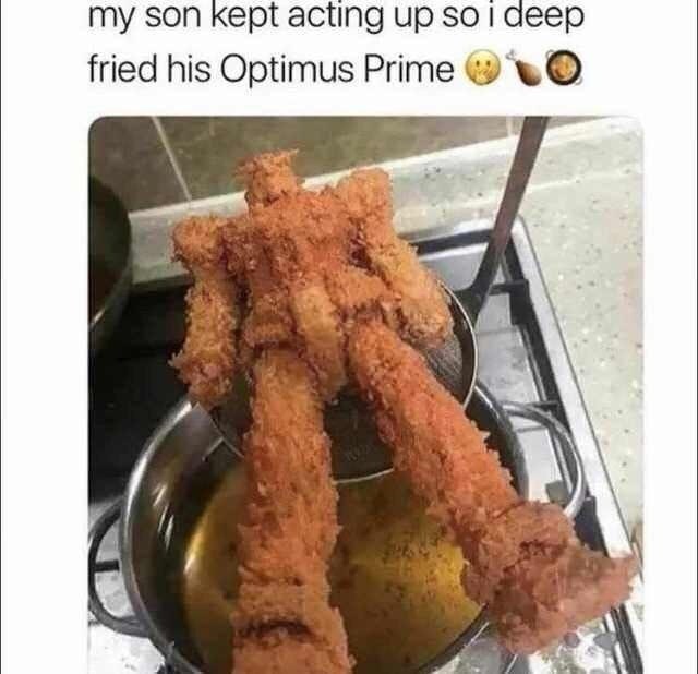 transformers kids deep fried bad behavior robots optimus prime video games funny parents - 9153063424