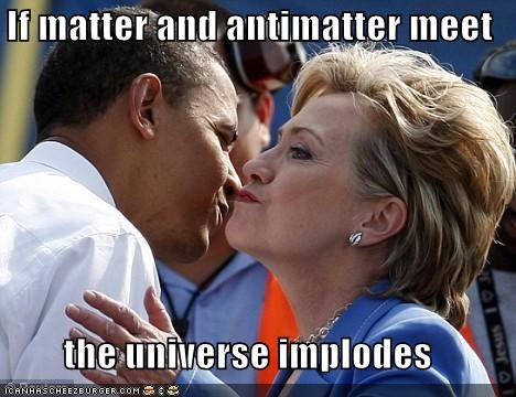 If matter and antimatter meet  the universe implodes