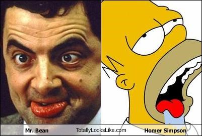 Mr. Bean TotallyLooksLike.com Homer Simpson