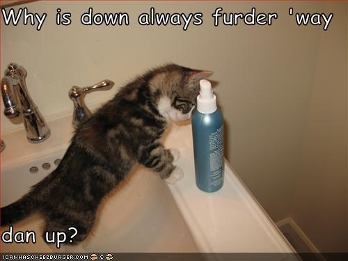 Why is down always furder 'way  dan up?