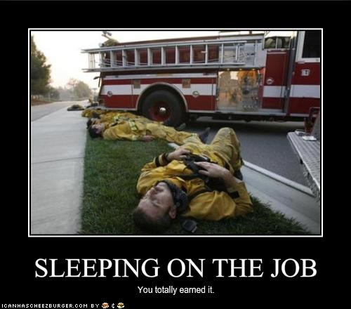 SLEEPING ON THE JOB