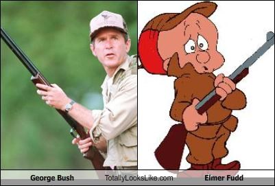 George Bush Totally Looks Like Elmer Fudd