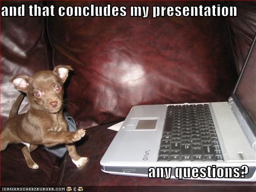 and that concludes my presentation  any questions?