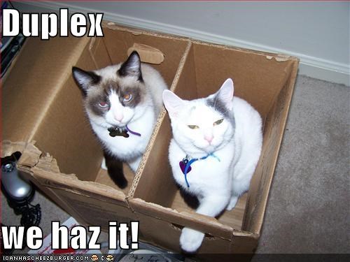 Duplex  we haz it!