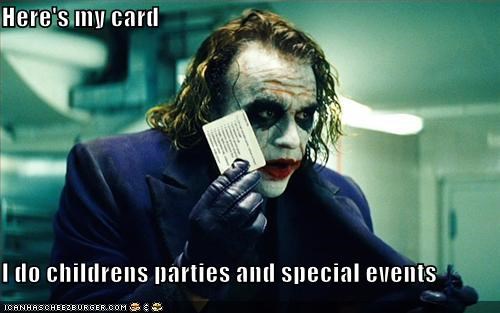 Here's my card  I do childrens parties and special events