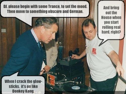 DJ, please begin with some Trance, to set the mood. Then move to something obscure and German.