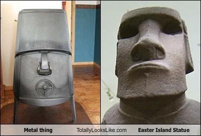 Metal thing Totally Looks Like Easter Island Statue