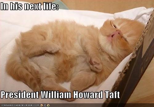 In his next life:  President William Howard Taft