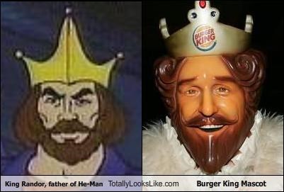 King Randor, father of He-Man Totally Looks Like Burger King Mascot