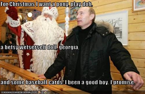 For Christmas I want a pony, play doh, a betsy wetserself doll, georgia, and some baseball cards. I been a good boy. I promise.