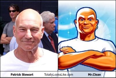 Patrick Stewart Totally Looks Like Mr.Clean