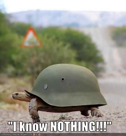 "I know NOTHING!!!"