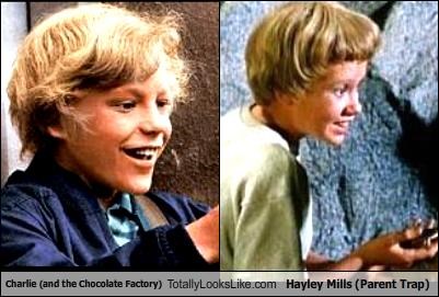 Charlie (and the Chocolate Factory) Totally Looks Like Hayley Mills (Parent Trap)