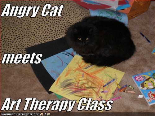 Angry Cat  meets Art Therapy Class