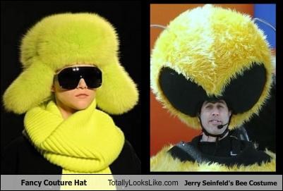 Fancy Couture Hat Totally Looks Like Jerry Seinfeld's Bee Costume