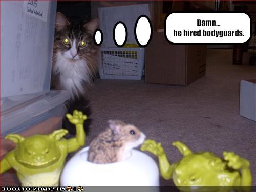 Damn...he hired bodyguards.