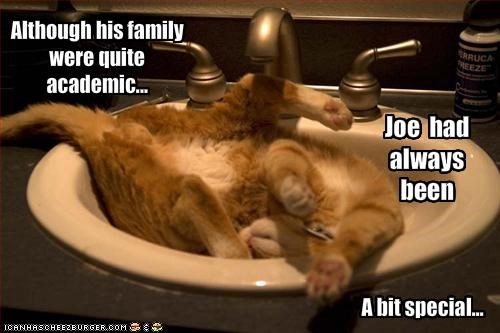 Although his family were quite academic...