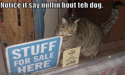 Notice it say nuffin bout teh dog.