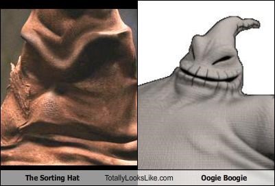 The Sorting Hat Totally Looks Like Oogie Boogie