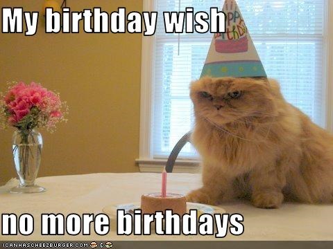 My birthday wish  no more birthdays