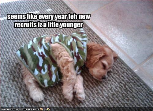 seems like every year teh new recruits iz a litle younger
