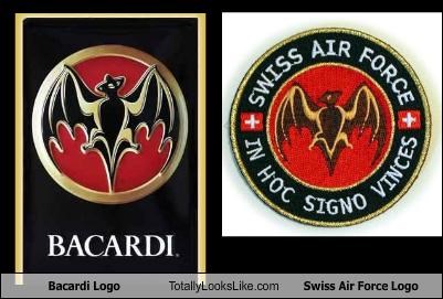 Bacardi Logo Totally Looks Like Swiss Air Force Logo