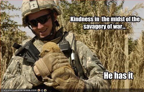 Kindness in  the midst of the savagery of war...