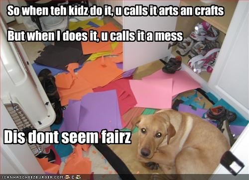 So when teh kidz do it, u calls it arts an crafts