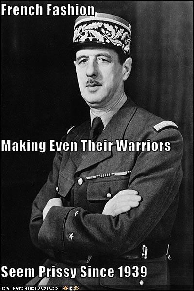 French Fashion Making Even Their Warriors Seem Prissy Since 1939