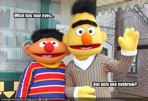 What has four eyes...