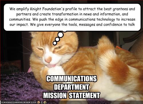 COMMUNICATIONS  DEPARTMENT
MISSION  STATEMENT