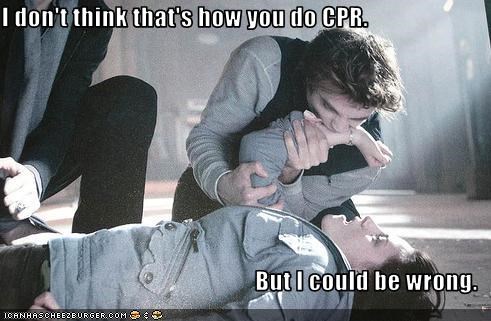 I don't think that's how you do CPR.  But I could be wrong.