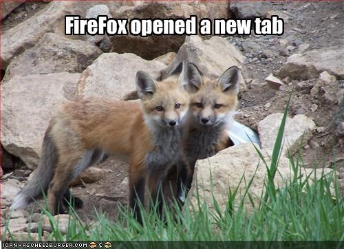 FireFox opened a new tab