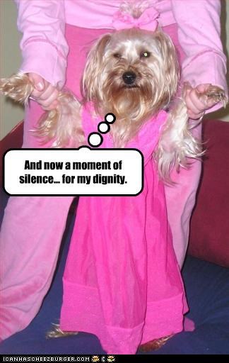 And now a moment of silence... for my dignity.