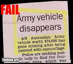Camouflage Fail