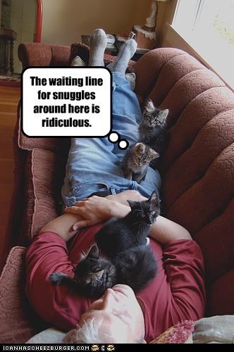 The waiting line for snuggles around here is ridiculous.