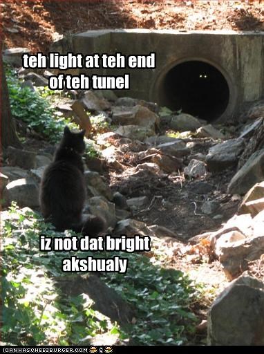 teh light at teh end of teh tunel