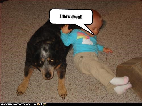 Elbow drop!!