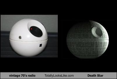 vintage 70's radio Totally Looks Like Death Star