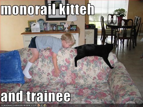 monorail kitteh  and trainee