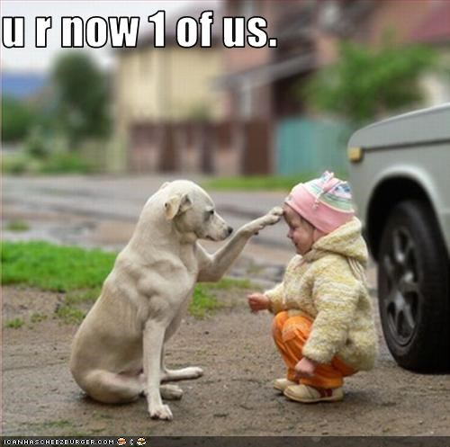 u r now 1 of us.